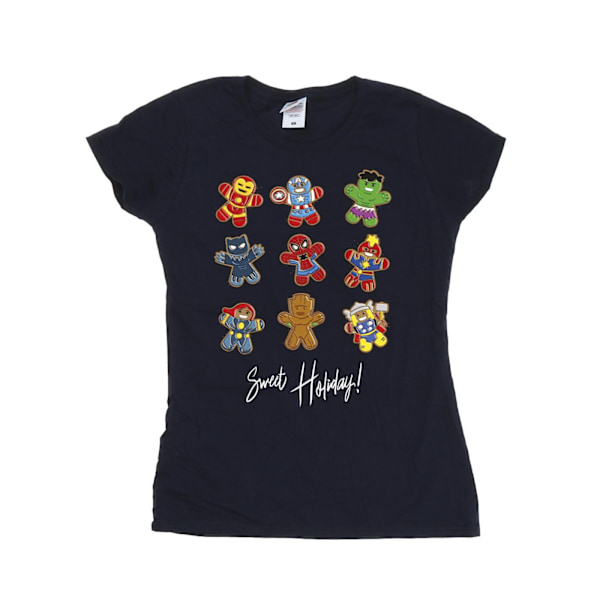 Marvel Womens/Ladies Gingerbread Avengers Bomull T-shirt L Marinblå Navy Blue L