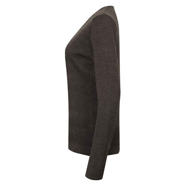 Henbury Dam/Damer Bomull Akryl V-ringad Sweatshirt M Grå M Grey Marl M