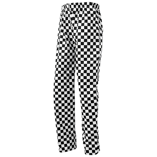 Premier Essential Unisex Kockbyxor / Catering Arbetskläder (Pac Black/White (Big Check) M