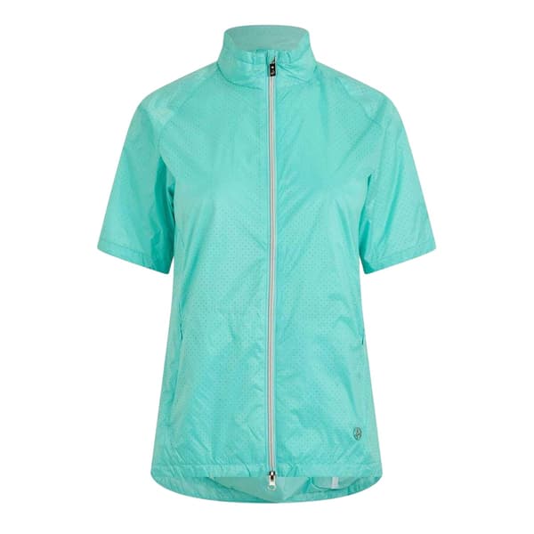 Calvin Klein Dam/Kvinnor Perforerad Vanlig Golf Vindjacka Aqua 8 UK