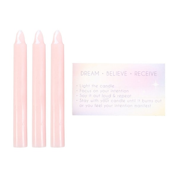 Something Different Manifestation Spell Candles Set (3-pack) Pink One Size