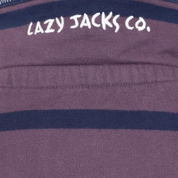 Lazy Jacks Randig Sweatshirt för Barn/Ungdomar 1-2 År Druva Grape 1-2 Years