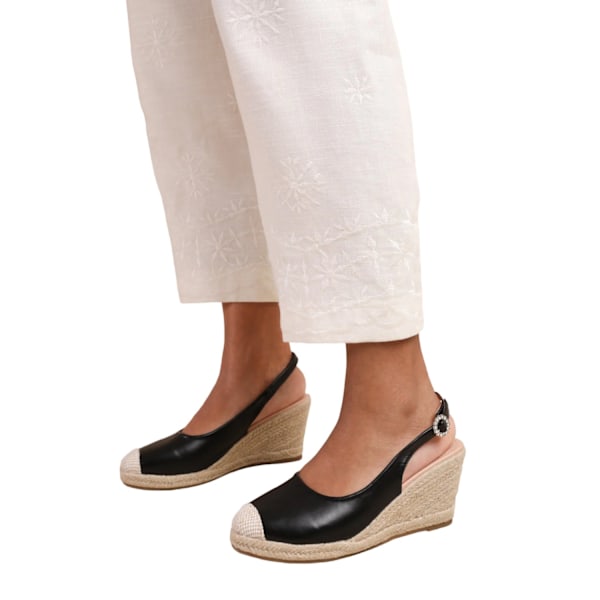 Where's That From Dam/Damer Nevada Diamante PU Sling Back W Black 7 UK