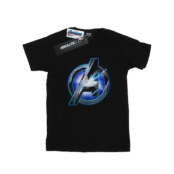 Marvel Pojkar Avengers Endgame Självlysande Logotyp T-Shirt 7-8 År Bla Black 7-8 Years