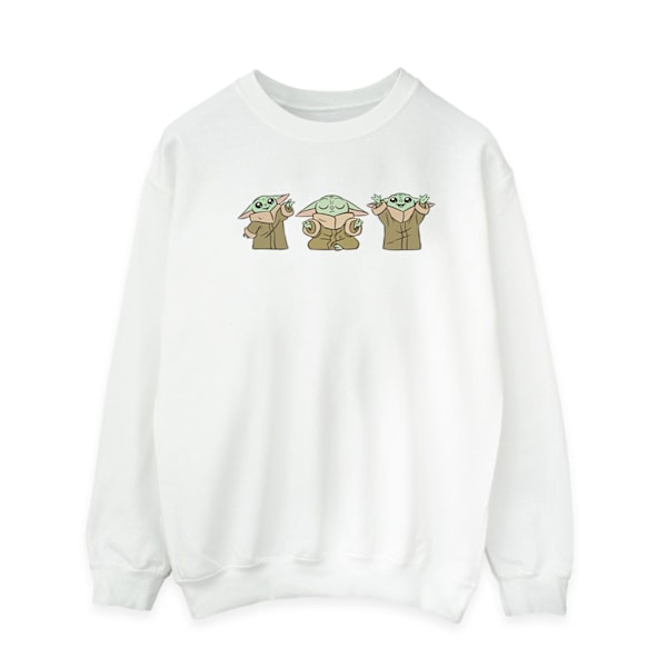 Star Wars Herr The Mandalorian Grogu Poses Sweatshirt XXL Vit White XXL