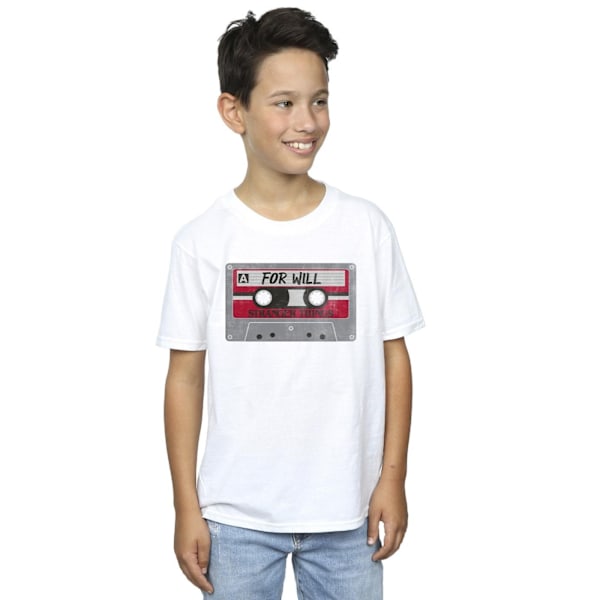 Netflix Boys Stranger Things Kassett Till Will T-Shirt 7-8 År White 7-8 Years