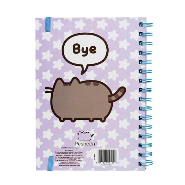 Pusheen säger hej A5 spiralbunden anteckningsbok A5 flerfärgad Multicoloured A5