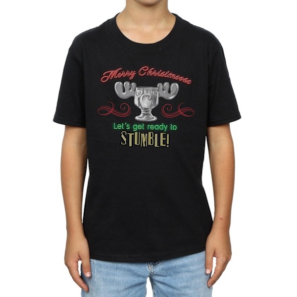 National Lampoon's Christmas Vacation Boys Moose Head T-Shirt 5 Black 5-6 Years