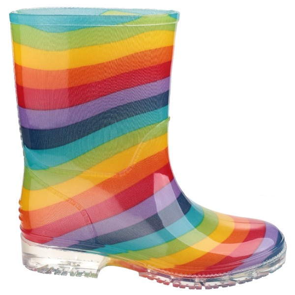 Cotswold PVC Kids Rainbow Welly / Girls Boots 28 EUR Multi Multi 28 EUR