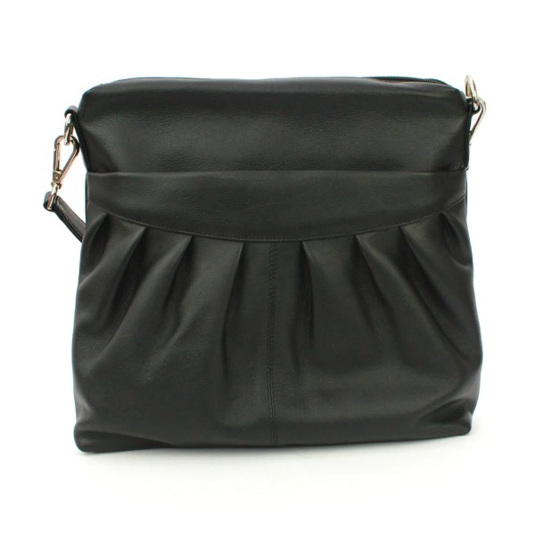 Eastern Counties Leather Leona Ruched Leather Handväska för damer Black One Size