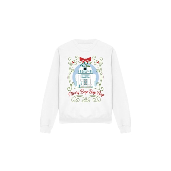 Star Wars Unisex Vuxen Merry Beep Boop Beep R2-D2 Jultröja White L