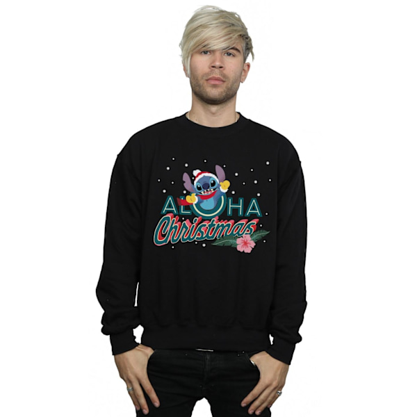 Disney Herr Lilo And Stitch Aloha Jultröja XXL Svart Black XXL