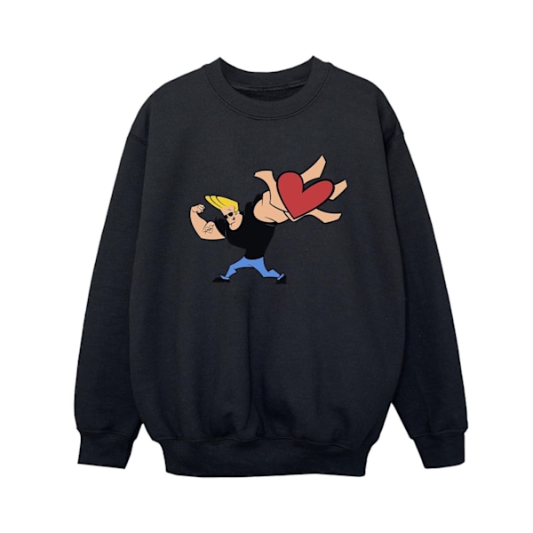 Johnny Bravo Boys Heart Present Sweatshirt 3-4 år Svart Black 3-4 Years