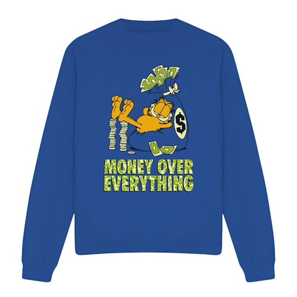 Garfield Unisex Vuxen Money Is Everything Sweatshirt XL Royal B Royal Blue XL