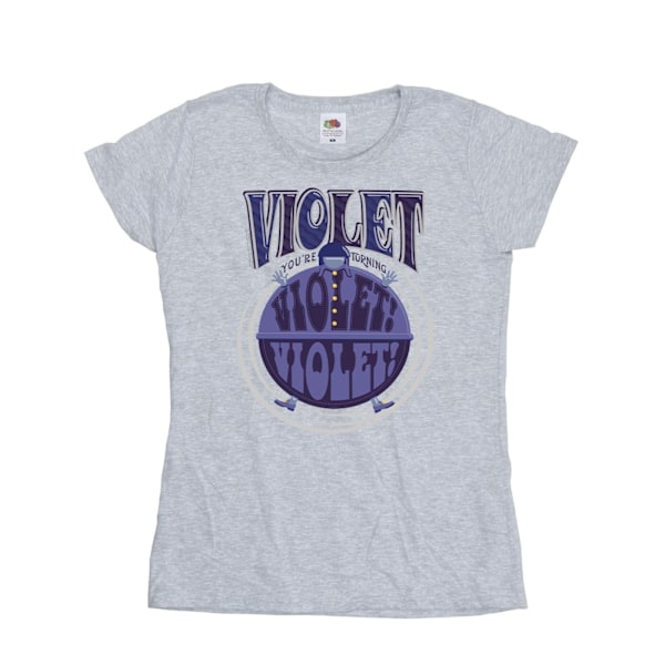 Willy Wonka Dam/Dam Violet Turning Violet Bomull T-shirt Sports Grey S