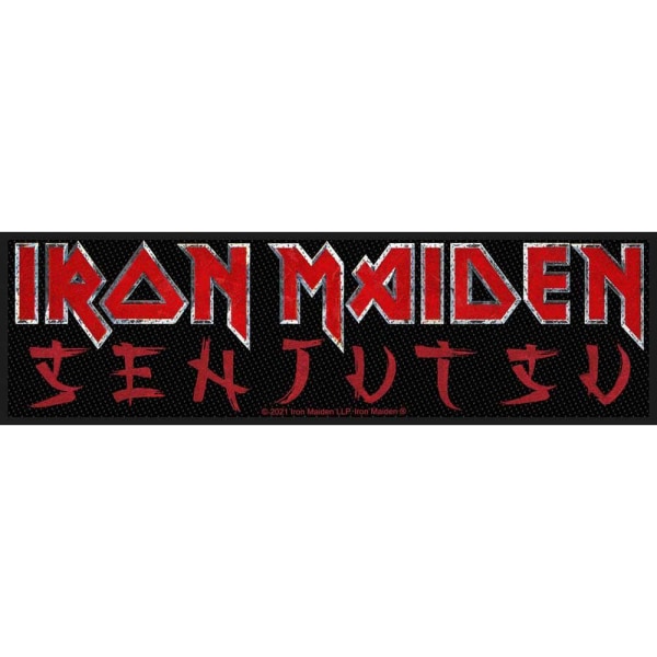Iron Maiden Senjutsu Strip Logo Patch One Size Röd/Svart Red/Black One Size