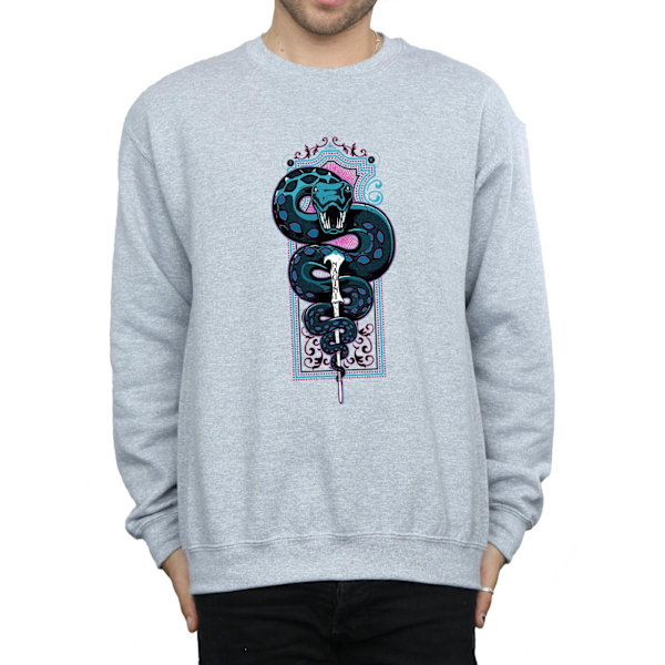 Harry Potter Neon Nagini Sweatshirt för män S Sports Grey Sports Grey S