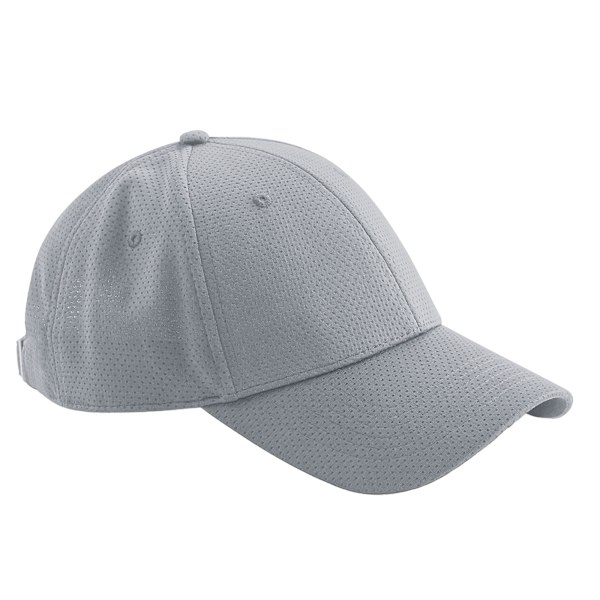 Beechfield Unisex Air-Mesh 6 Panel Baseball Cap One Size Light Grey One Size