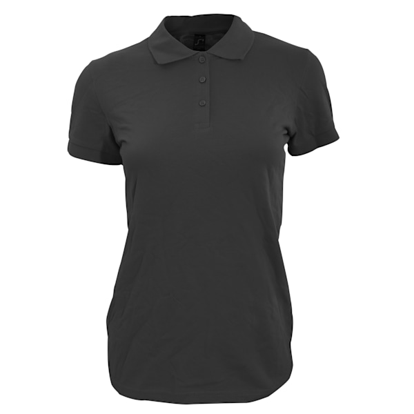 SOLS Dam/Damperfekt Pique Kortärmad Poloskjorta S Svart Black S