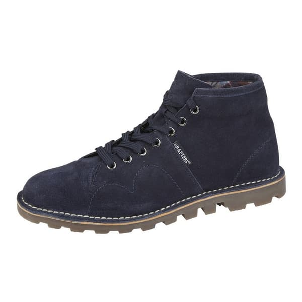Grafters Unisex Heritage Mocka Monkey Boots 7 UK Marinblå Navy 7 UK