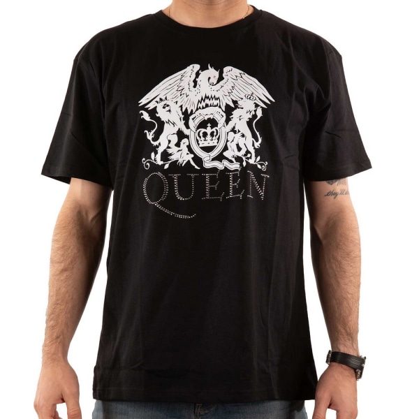 Queen Unisex Vuxen Diamante Logo T-Shirt XL Svart Black XL