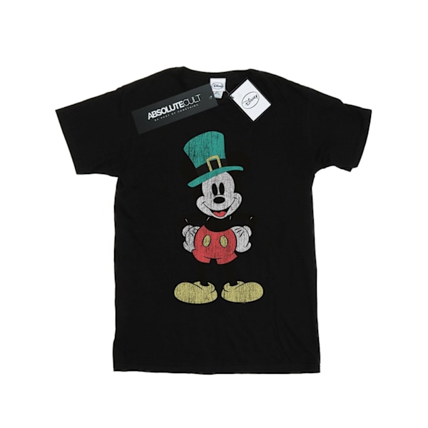 Disney herr Mickey Mouse Leprechaun hatt T-shirt S svart Black S