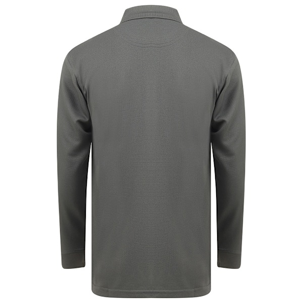 Henbury Unisex Långärmad Coolplus Piqué Poloskjorta XL C Charcoal XL