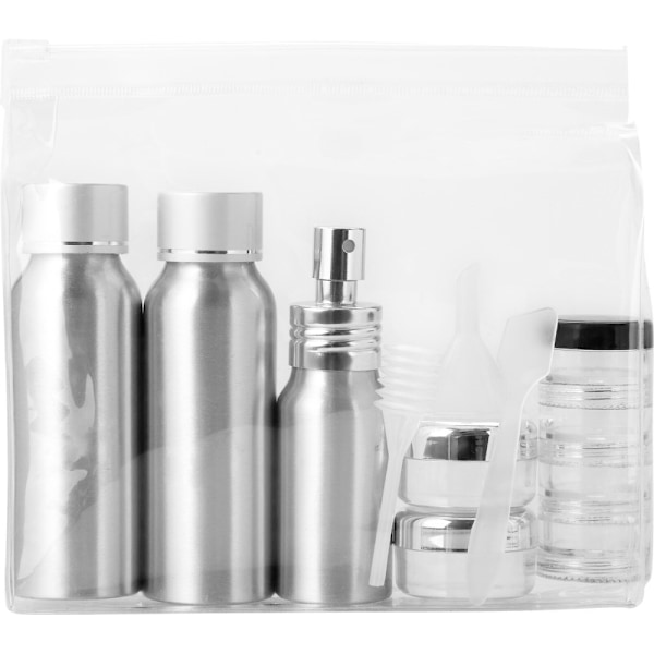 Bullet Frankfurt Flygplansgodkänd Alu Reseflaska Set 16.5 x Transparent/Silver 16.5 x 4.1 x 15cm