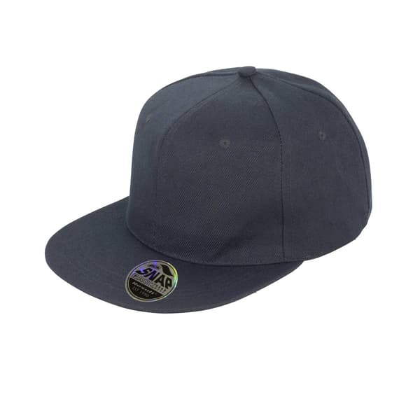 Result Unisex Core Bronx Original Flat Peak Snapback Enfärgad Black One Size