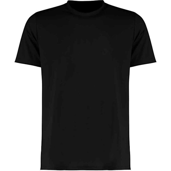 Kustom Kit Cooltex Plus fukttransporterande vanlig T-shirt för män 4 Black 4XL