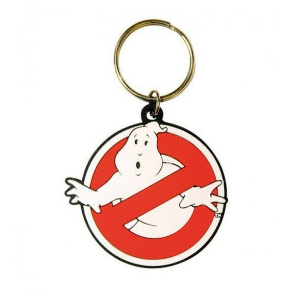 Ghostbusters logotyp gumminyckelring One Size Röd/Vit Red/White One Size