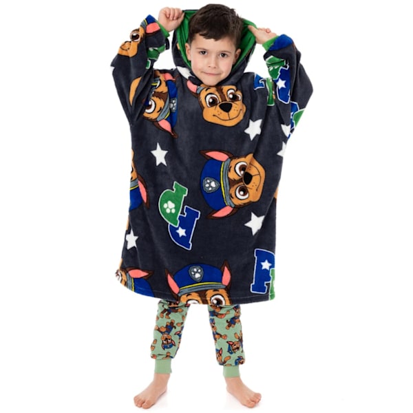 Paw Patrol Pojk Hoodiefilt Chase 3-5 År Grå Grey 3-5 Years