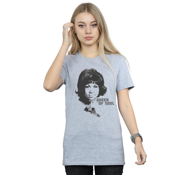 Aretha Franklin Dam/Damer Queen Of Soul Bomull Boyfriend T- Sports Grey L