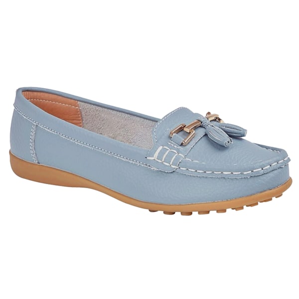 Boulevard Dam/Dam Action Läder Tofs Loafers 4 UK Baby Baby Blue 4 UK