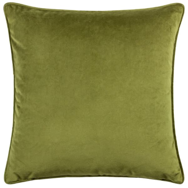 Hoem Malans Piped Velvet Kuddfodral 45cm x 45cm Oliv Olive 45cm x 45cm