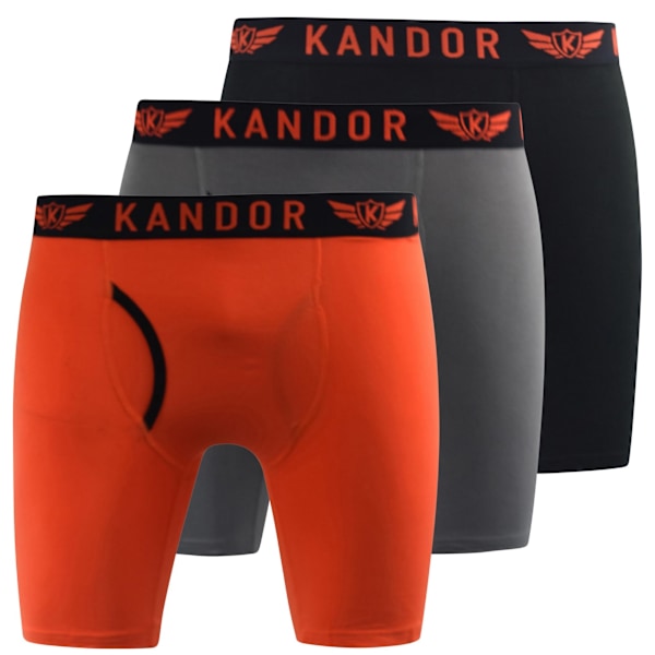 Kandor Trunken Boxerkalsonger för män (3-pack) L Orange Orange L
