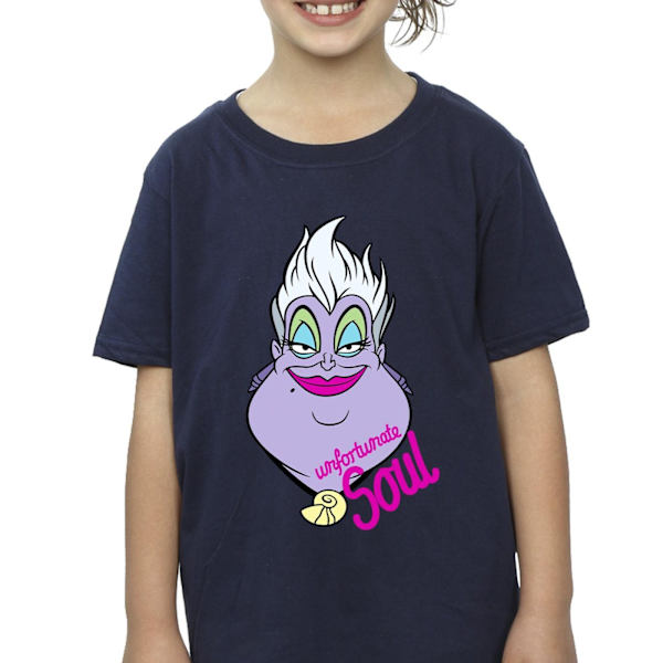 Disney Girls Villains Ursula Unfortunate Soul Bomull T-shirt 5- Navy Blue 5-6 Years