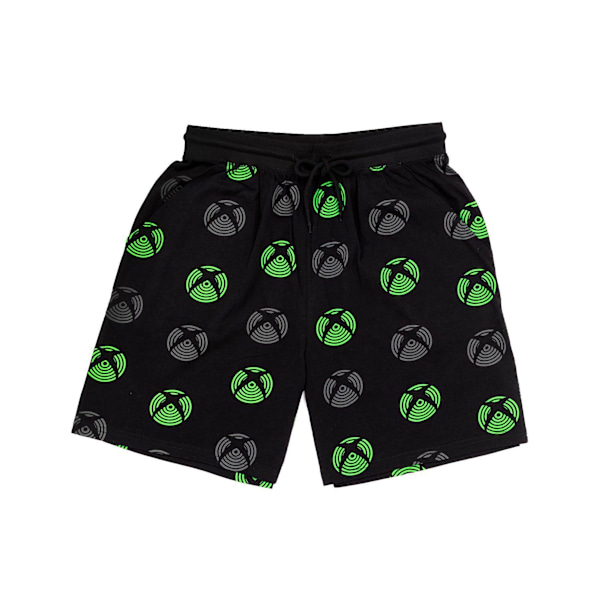 Xbox herr pyjamas med färgblock, kort modell, M, svart Black M