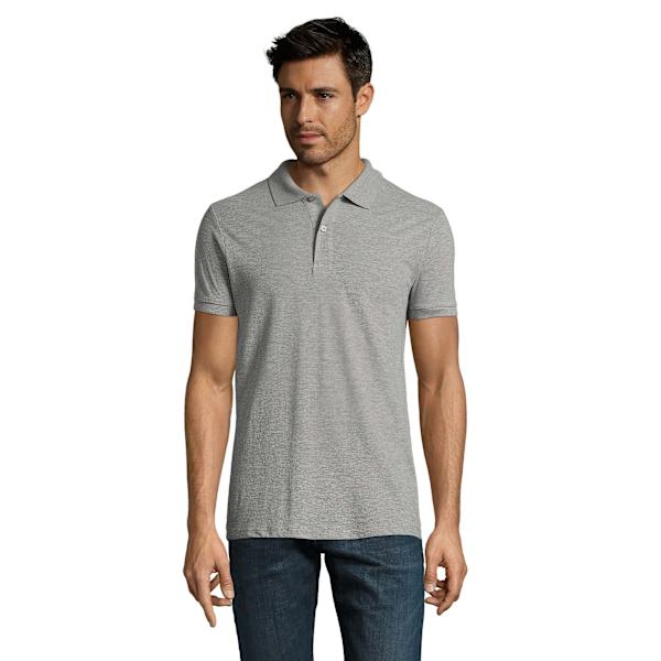 SOLS Herr Perfect Pique Kortärmad Poloskjorta 3XL Gråmelerad Grey Marl 3XL