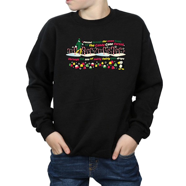 Elf Boys Candy Cane Forest Sweatshirt 5-6 år Svart Black 5-6 Years