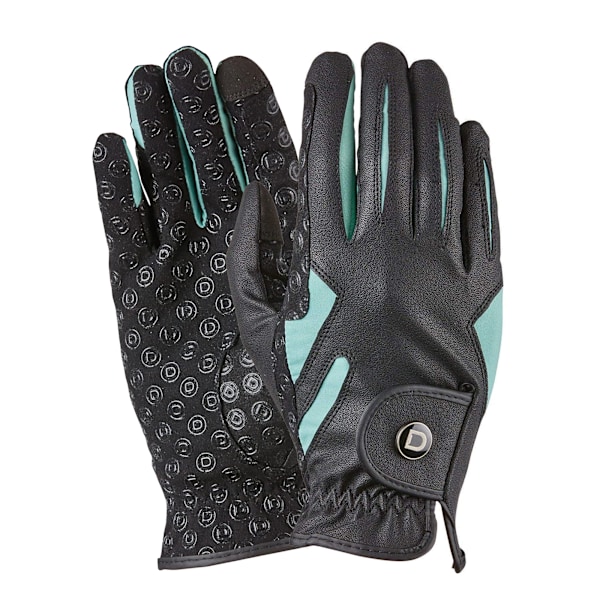 Dublin Unisex Cool-it Gel Touch Fastening Riding Gloves Xsmall Black/Teal Xsmall