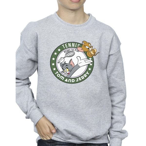 Tom And Jerry Boys Tennis Ready To Play Sweatshirt 7-8 Years Sp Sports Grey 7-8 Years