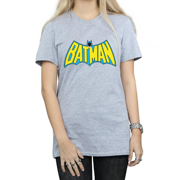 Batman Retrologotyp Dam T-shirt Boyfriend i Bomull XL Sports Grey Sports Grey XL