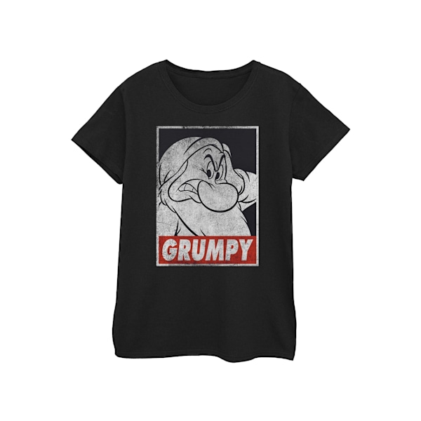 Snövit och de sju dvärgarna Dam/Dam Grumpy Poster Bomull T-shirt Black S