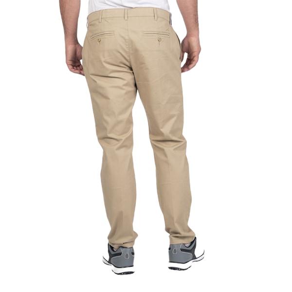 Island Green Herr Stretch Chino Avsmalnande Golfbyxor 34S Sten Stone 34S