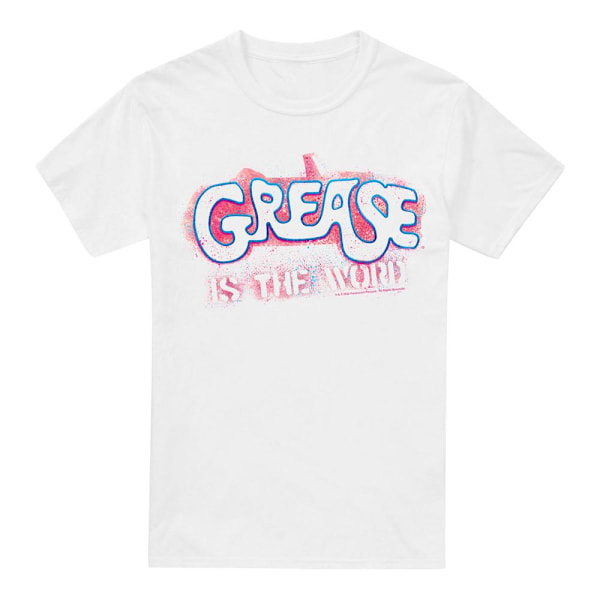 Grease Herr Grease Is The Word T-Shirt XXL Vit White XXL