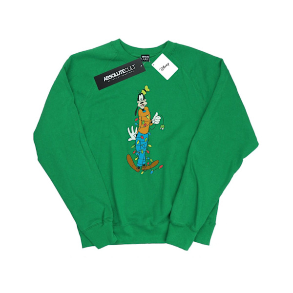 Disney Dam/Kvinnor Goofy Julbelysning Sweatshirt L Irländsk Irish Green L