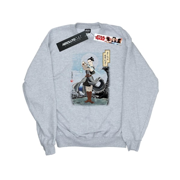 Star Wars Dam/Damer The Last Jedi Japanska Rey Sweatshirt S Heather Grey S
