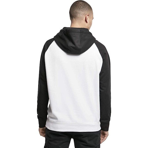 Bygg ditt varumärke Herr Basic Raglan Hoodie M Vit/Svart White/Black M