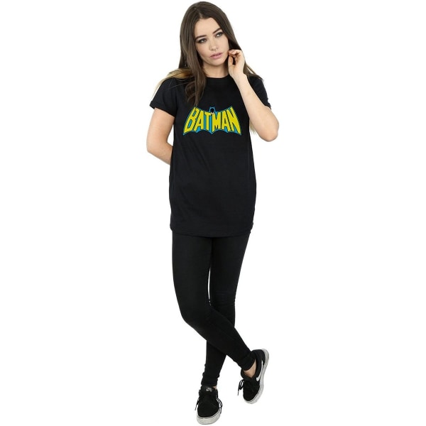 Batman Retro Logo Bomull T-shirt för kvinnor/damer M Svart Black M